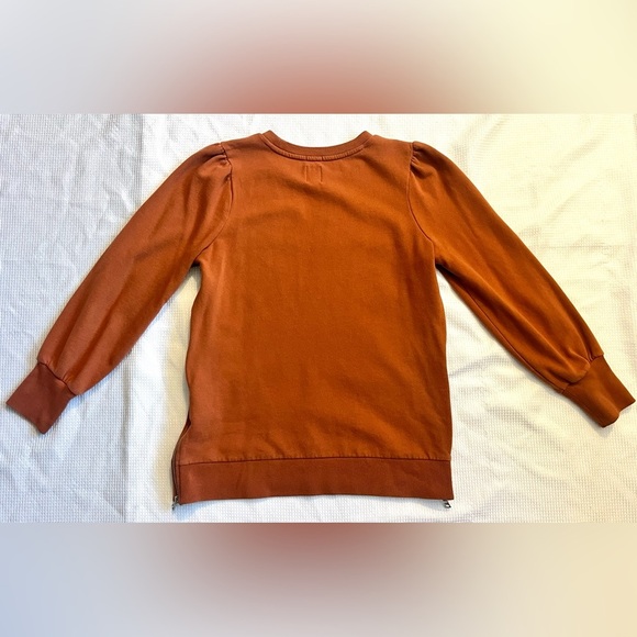 GAP Maternity Women’s Orange Sweatshirt Long-Sleeve Side Zippers Adjustable - Picture 12 of 13